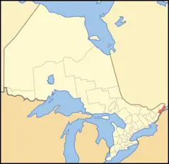 Map of Ontario Stormont Dundas And Glengarry