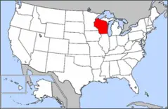 Map of Usa Highlighting Wisconsin