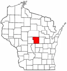 Map of Wisconsin Highlighting Portage County