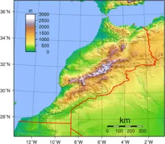 Morocco Topography