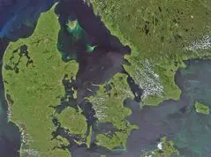 Satellite Image of Denmark In July 2001