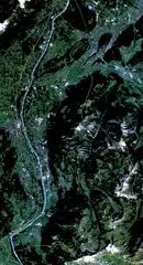 Satellite Image of Liechtenstein On Landsat 7