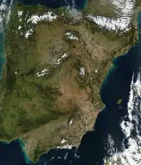 Satellite Image of Spain In January 2003
