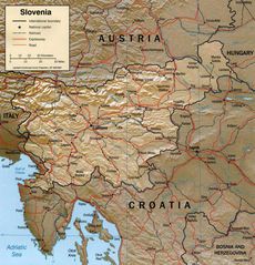 Slovenia Physical Map