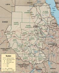 Sudan Political Map 2000