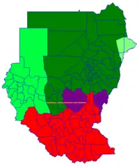 Sudan Political Regions July 2006