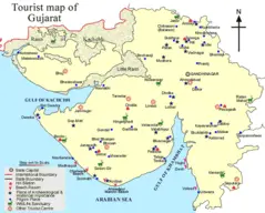 Tourist Map of Gujarat