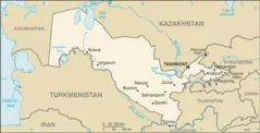 Uzbekistan Cia Wfb Map