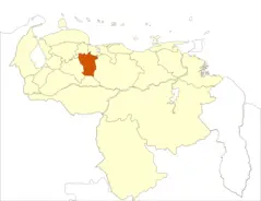 Venezuela Cojedes State Location