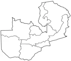 Zambia Provinces Blank